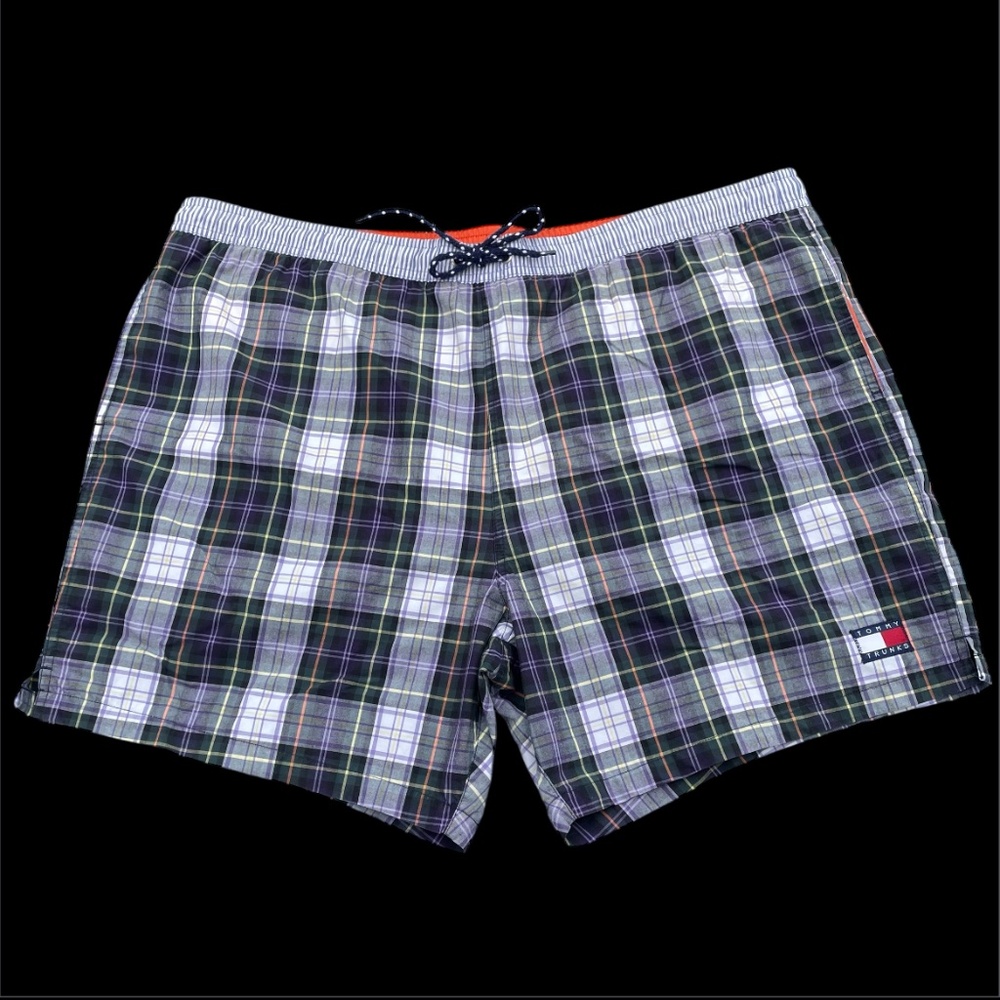 Vintage Tommy Hilfiger Swim Trunks Men's XL Plaid Board Shorts